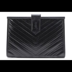 Vintage Yves Saint Laurent Leather Clutch